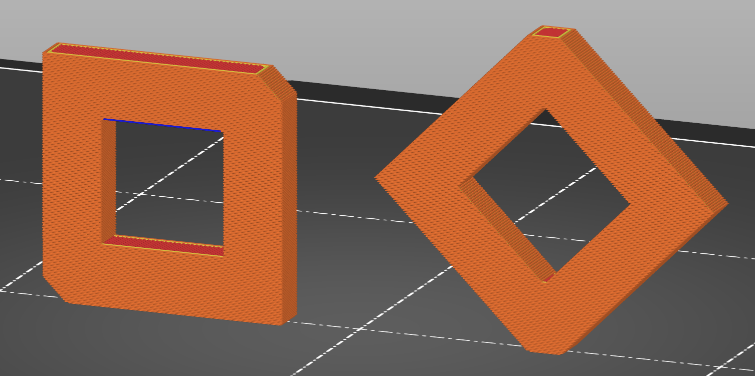example of diagonal part orientation