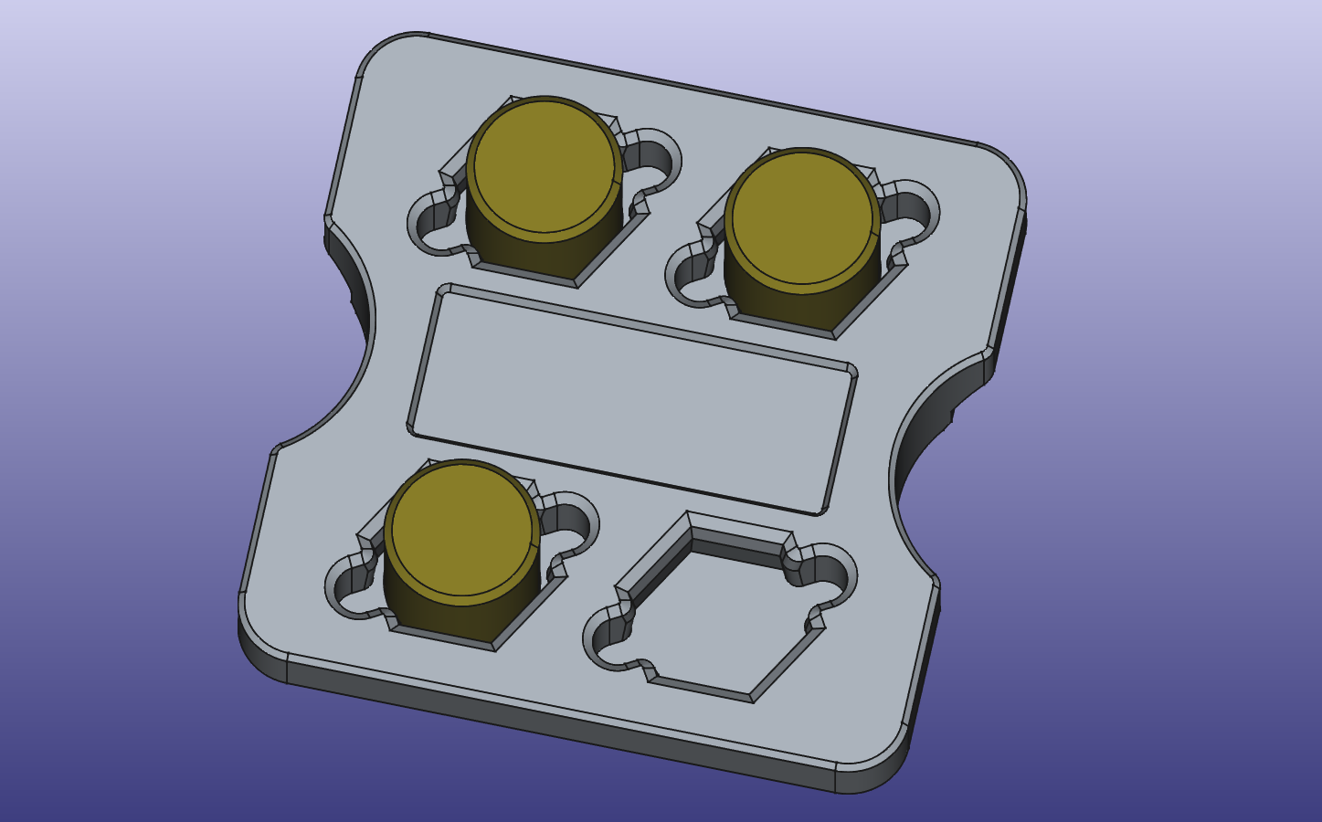 a hexagonal hole fits a cylinder pin