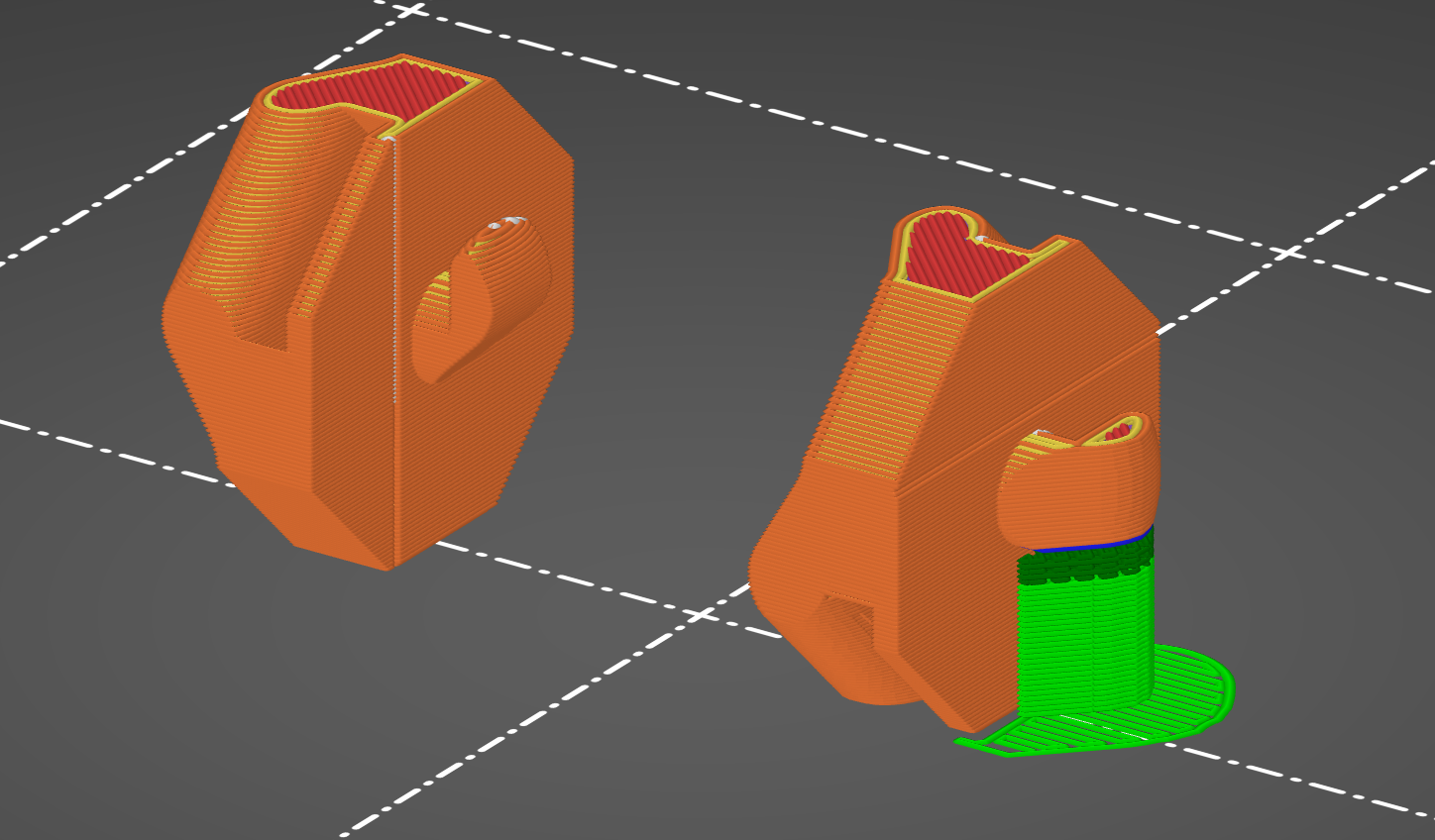 showcase for the dilemma between support material and strength