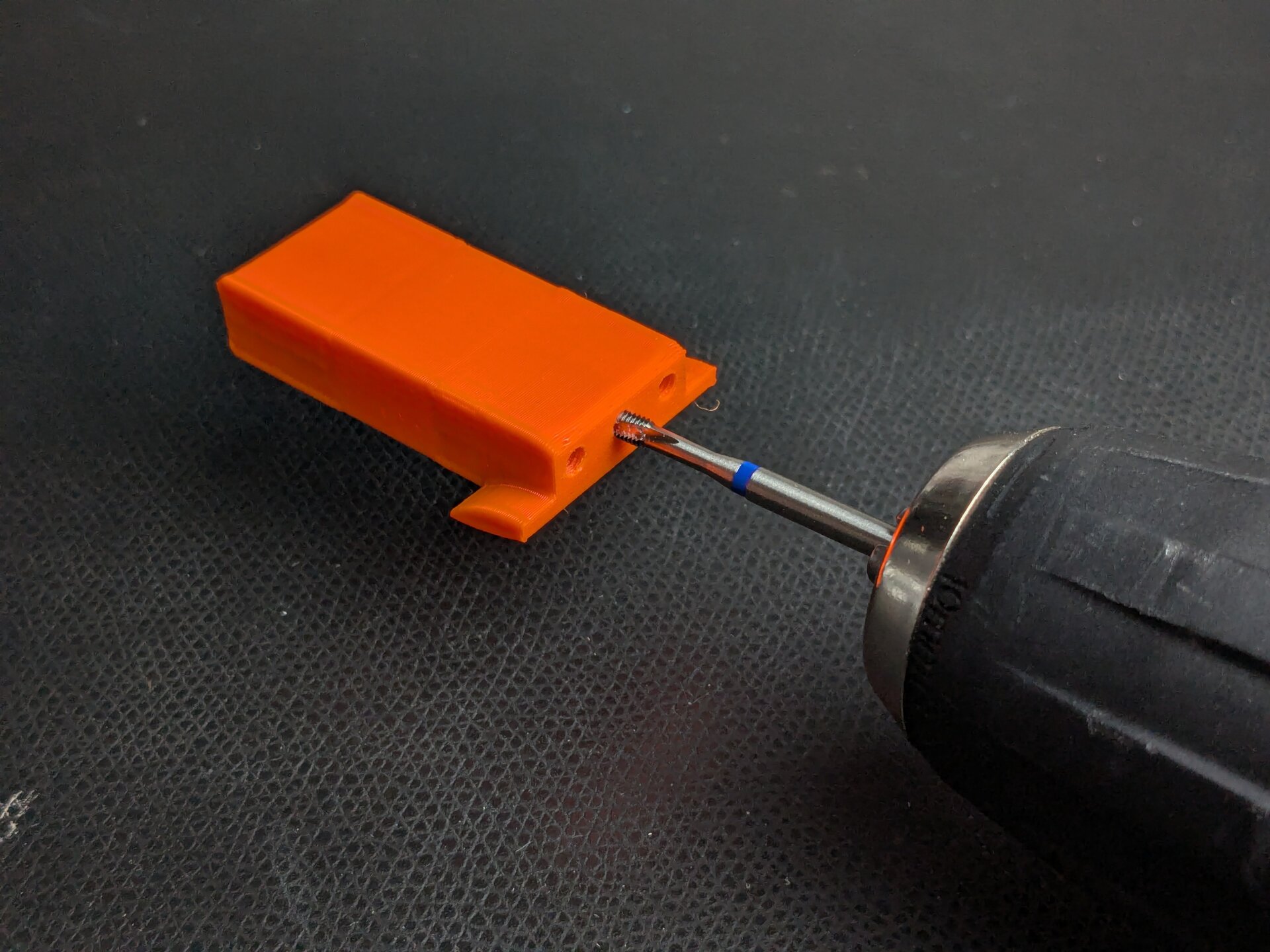 tapping a thread into a printed part